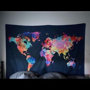 World Map Tapestry